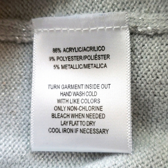 REBECCA MALONE/CREW NECK SWEATER/SILVER GRAY/ SZ L - Picture 9 of 9